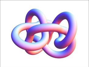 prime knot 7 math link physischen Knoten festen 3d print model - Mito3D
