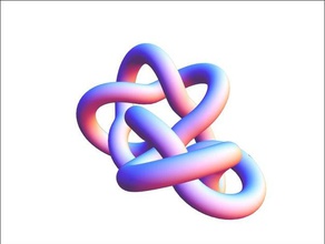 Başbakan 3 8 knot matematik link fiziksel düğüm sıkı bir 3d print model - Mito3D