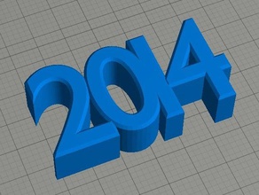 new year 2014 other 3d print model - Mito3D
