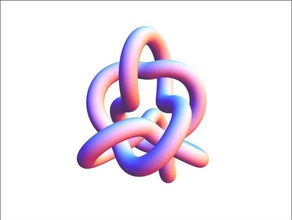 Başbakan 5 8 knot matematik link fiziksel düğüm sıkı bir 3d print model - Mito3D