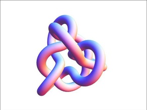 Başbakan 8 knot matematik link fiziksel düğüm sıkı bir 3d print model - Mito3D