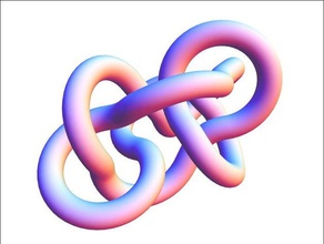 Başbakan 11 8 knot matematik link fiziksel düğüm sıkı bir 3d print model - Mito3D
