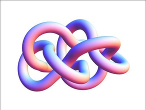 Başbakan 15 8 knot matematik link fiziksel düğüm sıkı bir 3d print model - Mito3D