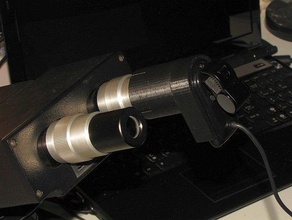 mejora de la logitech webcam adaptador microscopio cámara milwaukee makerspace 3d print model - Mito3D
