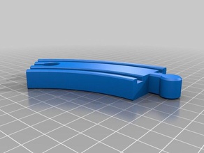 parametrik uyumlu standart ahşap tren parça kavisli mizahı brio dotscad openscad thomas oyuncak 3d print model - Mito3D