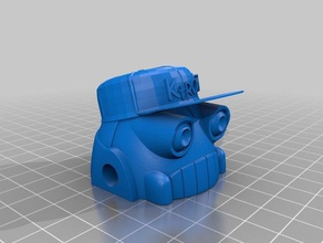 kongotronic brim şapka kafa düz 3d baskı 3d print model - Mito3D