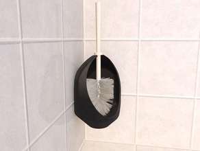 toilet brush holder bathroom 3d print model - Mito3D