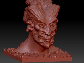 alien 7 sculture 3d print model - Mito3D
