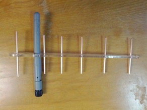 yagi wlan antenna booster laser-cut computer lasercut laser cutter wifi wireless 3d print model - Mito3D