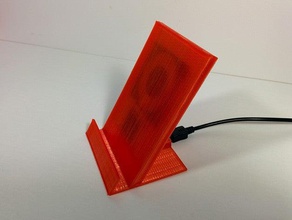 3d printed universal phone cradle integrated wireless charger mobile stand 3d print model - Mito3D