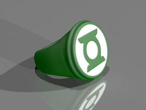 bagliore verde scuro anello di lanterna costume 3d print model - Mito3D