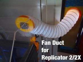 fan duct replicator 22x enclosure 3d printer accessories fume 3d print model - Mito3D