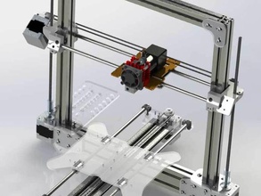 bukobot 3d printer printers aluminum extrusion coupler dual extruder hips max mendel mendalmax nylon polycarbonate reprap rod clamp 3d print model - Mito3D