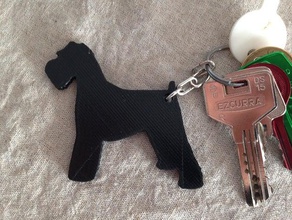 schnauzer keychain keychains dog silhouette 3d print model - Mito3D