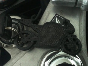 moto portachiavi honda cbr i art frullatore pla prusa reprap semplice supportless giocattolo utile 3d print model - Mito3D