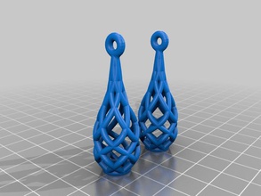 lizas earrings intricate jewelry 3d print model - Mito3D