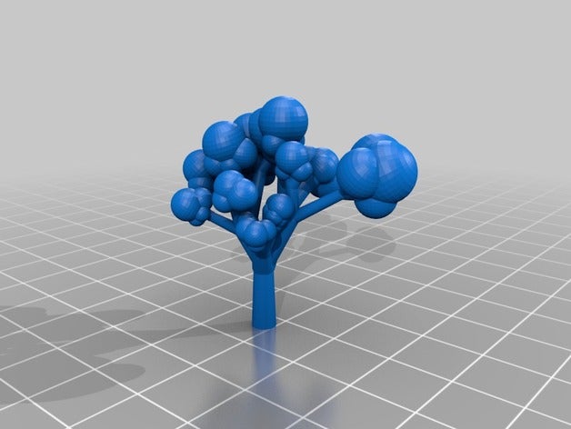 casuale ricorsiva albero biologia customizer 3D print model - Mito3D
