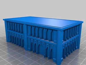 epic 40k gothic building long toys games 3d print model - Mito3D