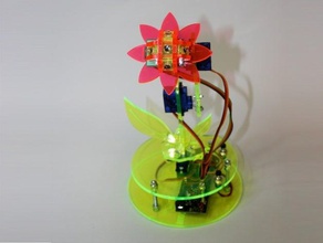 solarroboflower kit 11 electronics hackerspaceshop 3d print model - Mito3D
