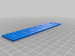 il mio personalizzato parametrico braille nome plateskeyrings organizzazione 3d print model - Mito3D