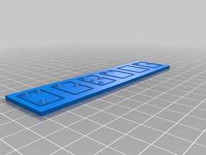 il mio personalizzato parametrico braille nome plateskeyrings organizzazione 3d print model - Mito3D