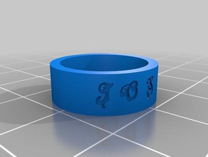 josiering size 4 rings customized 3d print model - Mito3D