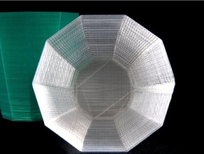 decagonal copo de vidro a cozinha jantar decagon 3d print model - Mito3D