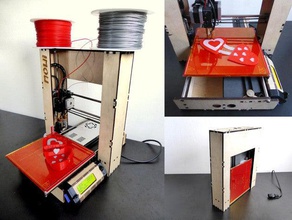 mowi stampante 3d le stampanti Stampante pieghevole doppia estrusione lasercut andare reprap repstrap 3d print model - Mito3D