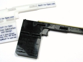 rubber band gun business card office laser lasercut cutter toy 3d print model - Mito3D