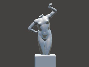 muscoloso torso femminile esquilino tipo sculture beefyarms beefytorso 3d print model - Mito3D