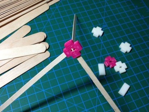 simplement jeu de construction les jouets 3d l'artisanat bâton mendel openscad paramétrique popsicle prusa reprap bois 3d print model - Mito3D