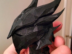 daedric helmet bust skyrim games armor elder scrolls 3d print model - Mito3D
