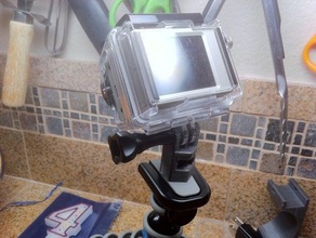 adaptador do tripé gopro drop-in porca cativo câmera openscad 3d print model - Mito3D