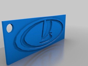 lada logo keychain porte-clés 3d print model - Mito3D