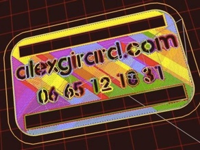 alexgirardcom visit card signs logos 3d print model - Mito3D