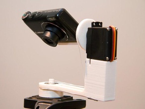 single servo 2 axis 360 degree panorama bracket camera 3d print model - Mito3D