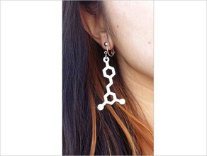 il resveratrolo, molecola biologia orecchino gioielli scienza vino 3d print model - Mito3D
