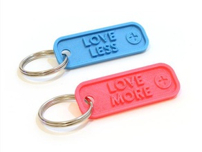 more&less inspiration keychain keychains fear focus gift goal goals key chain listen love new years play resolution simplus simplusdesign design sleep talk think try work 3d print model - Mito3D