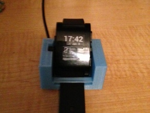 pebble watch suporte de carregamento móveis telefone 3d print model - Mito3D