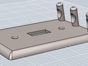 switch plate key holder decor 3d print model - Mito3D