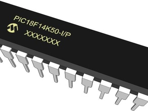 8 16 20-pin creux de 20 broches pic18f14k50-ip l'électronique - dip plastique 8- circuit composante intégré microchip microcontrôleur 3d print model - Mito3D