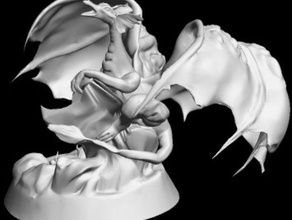 Drachen Skulptur Skulpturen 3d print model - Mito3D