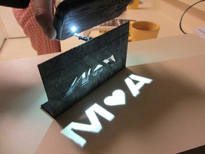 shadow project signs logos light projection shell 3d print model - Mito3D