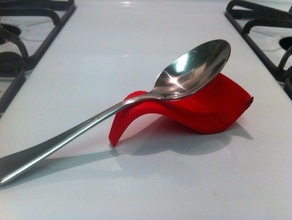 onda sinusoidal cuchara de titular cocina comedor 3d art destacados hogar 3d print model - Mito3D