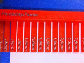 flexibility testing gauge 3d printing tests print thickness 3d print model - Mito3D