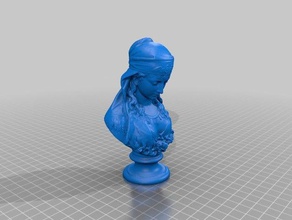 gypsy girl sculptures art artec bust eva female woman 3d print model - Mito3D