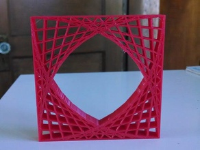 mesh artpendant math grid necklace 3d print model - Mito3D