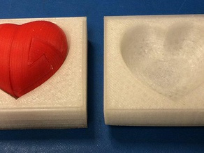 box almost impossible heart puzzle toy game accessories mold parametric 3d print model - Mito3D