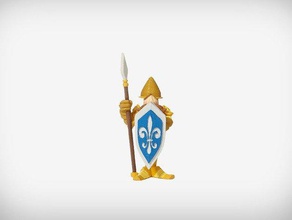 cedric castillo de la guardia personas armadura figurine 3d print model - Mito3D