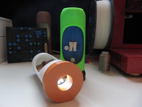 coupe lampe de poche led, sans soudure l'électronique 3d print model - Mito3D